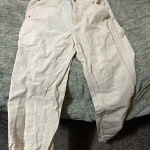 BDG Cream Casual Loose-Fitting Pants